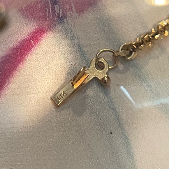 100% real 14k gold rope chain necklace 18”❤️ 6.8 grams. Not gold plated ❤️ - Picture 11 of 12